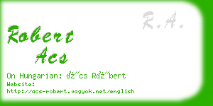 robert acs business card
